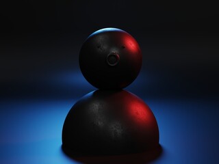 Figure on a homogeneous background, 3D illustration, 3D rendering