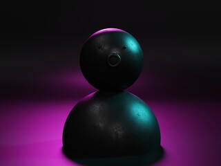 Figure on a homogeneous background, 3D illustration, 3D rendering
