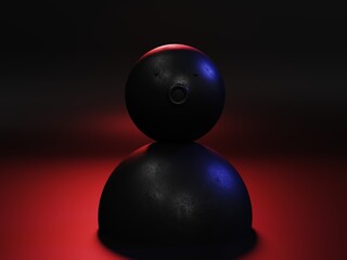 Figure on a homogeneous background, 3D illustration, 3D rendering