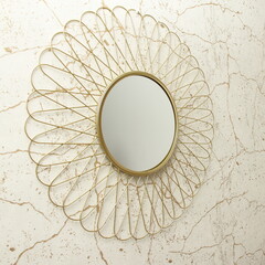 Wall round design mirror, modern interior decoration