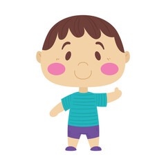Obraz premium Isolated cute happy boy cartoon Vector