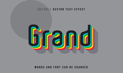 Modern  design template 3D Text Effect Mockup /full editable text	