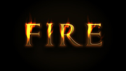 fire text effect