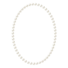 Fototapeta premium Round White Pearl Frame Vector