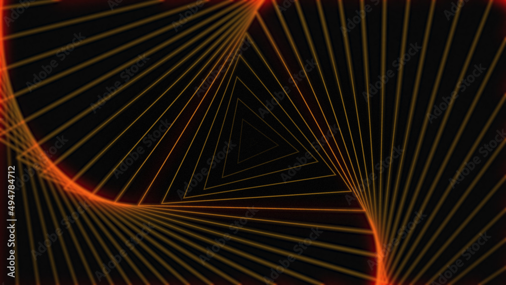 Sticker orange triangle beautiful visual loops background concept