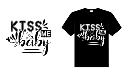 Kiss typography t shirt design