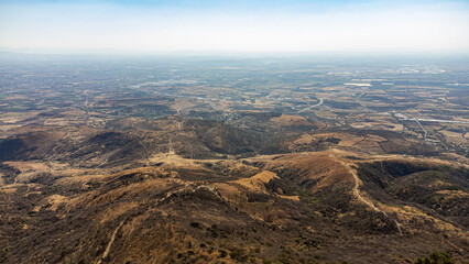 Fototapeta na wymiar Panoramica de El Bajio desde el Cerro del Cubilete. Guanajuato, Mexico