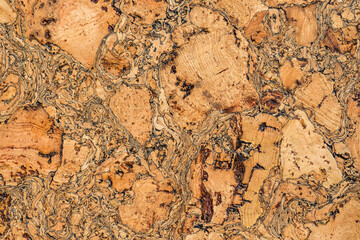 The bizarre texture of decorative cork tile