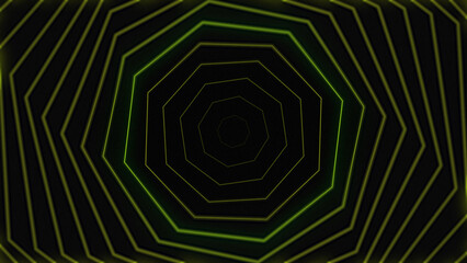 Green oxtagon beautiful Visual Loops background concept