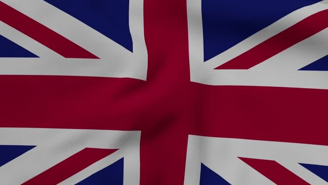 UK flag, flag fluttering like in the wind