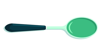 Table spoon. Isolated vector illustration. Cutlery clipart. Table setting. Simple flat style. Trendy colors. Stylish template for design