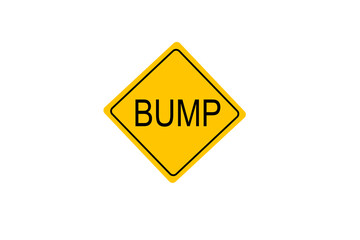 Bump yellow warning traffic sign highway road 