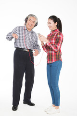 grandfather and his young granddaughter