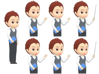 [Presentation B] Man Vest short hair oblique angle