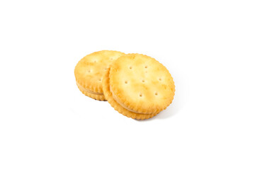 peanut butter cracker isolated on white background