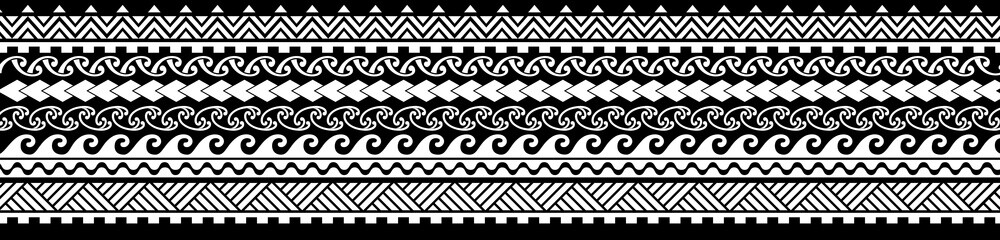 maori geometric pattern tattoo design texture simple 마오리 문양 타투 도안 - obrazy, fototapety, plakaty
