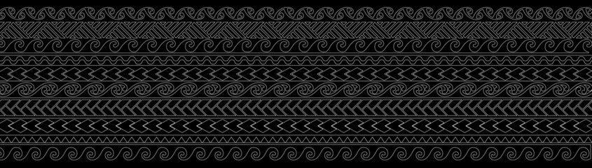 maori geometric pattern tattoo design texture line dark simple 마오리 문양 타투 도안 - obrazy, fototapety, plakaty