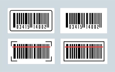 Set of product barcodes. Barcode labels. Code stripes sticker.