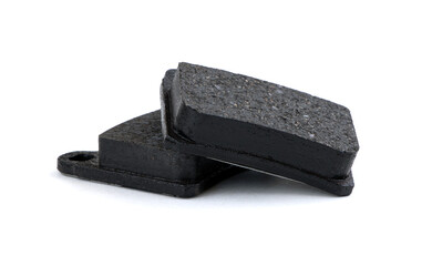 Brake pads for the car isolated on a white background.Car parts, brake system, car brake system parts