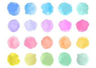 水彩　アイコン　フレーム　テクスチャ　セット