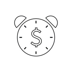 Time is money icon design isolated on white background
