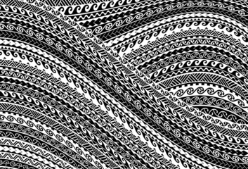 maori geometric pattern tattoo design texture wave cross intricate normal - obrazy, fototapety, plakaty