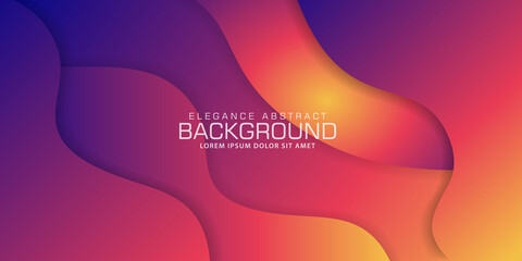 Abstract geometric background. Fluid shapes composition with Colorful. Vector Illustration