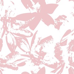 Floral Brush strokes Seamless Pattern Design