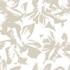 Floral Brush strokes Seamless Pattern Design
