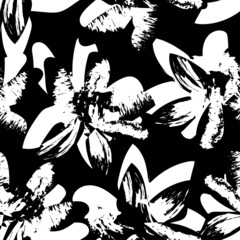 Floral Brush strokes Seamless Pattern Design