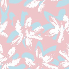 Floral Brush strokes Seamless Pattern Design