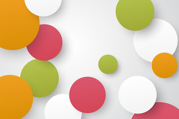 Colorful circles on a white background