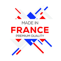 Made in France, France logo design, vector illustration.