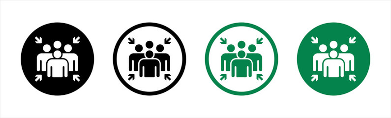 People icon. Assembly point sign. Persons symbol infographics website design, vector illustration