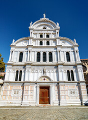 Facade of the Church of San Zaccaria in Venice, Italy
