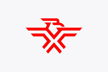Logo eagle for letter X