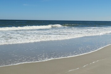 Beautiful ocean view on Atlantic coast of North Florida 