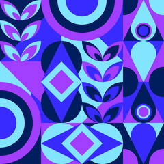 Fantastic Blue Geometric Pattern