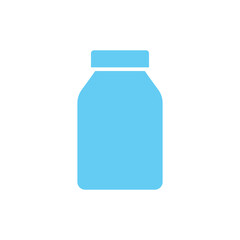 medicine bottle vector blue icon
