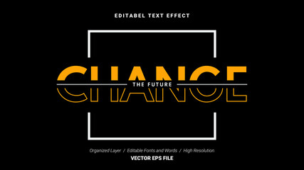 Editable Change Font Design. Alphabet Typography Template Text Effect. Lettering Vector Illustration for Product Brand and Business Logo.