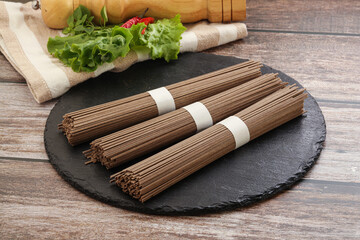 Raw soba noodles - Asian cuisine
