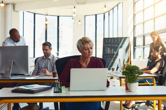 Working Hard To Grow Their Business. Shot Of Designers Working In An Office.