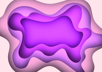 Paper cut banner abstract background with 3D waves layers for web banner, poster, flyer and brochure.