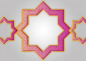 Gradient background with Islamic geometric elements