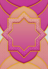 Gradient background with Islamic geometric elements