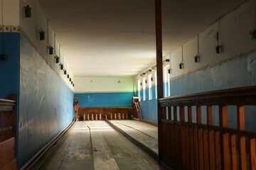 old abandoned bowling alley in kolmanskop