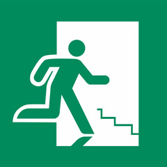 señal, verde, emergencia, SE012, pictograma, vector, derecha, puerta, salir, ruta, señales, imagen, norma, normatividad, anuncio, símbolo, escalera, pictograma, estándar, información, salir, norma,