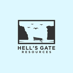 island gate logo or beach logo