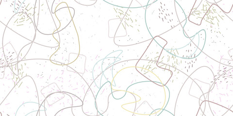 Chaotic Simple Seamless Pattern Textile One Line