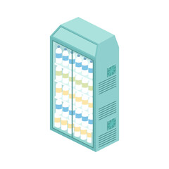 Supermarket Milk Fridge Composition